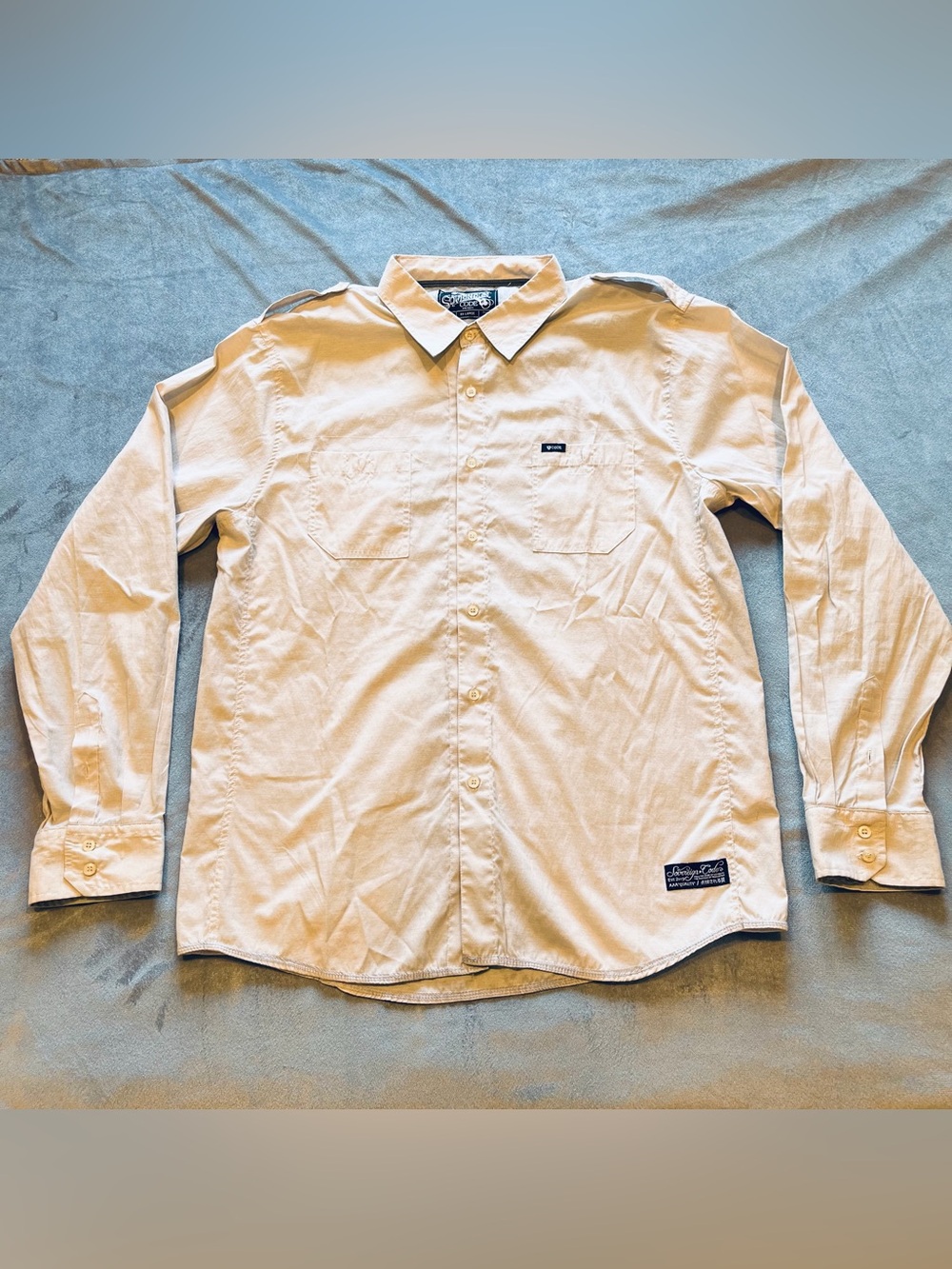 Sovereign Code Cream Button-Down Casual Shirt